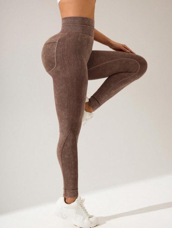 Lila Zen Women's Double Waist Lifting and Hip Shaping Yoga Pants with Back Pockets