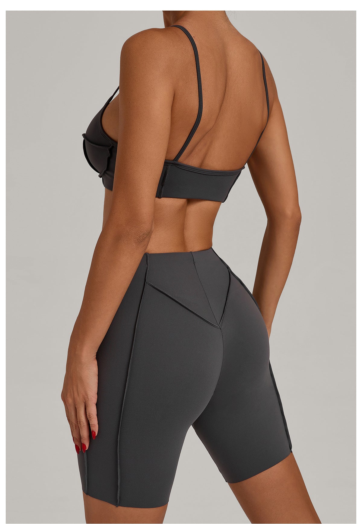 Lila Zen Sculpt Seam Padded Sports Bra & Biker Shorts Set