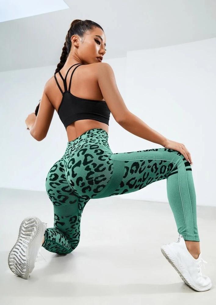 Lila Zen Leopard Print Seamless High-Waisted Hip-Lifting Sports Outdoor Fitness Yoga Pants