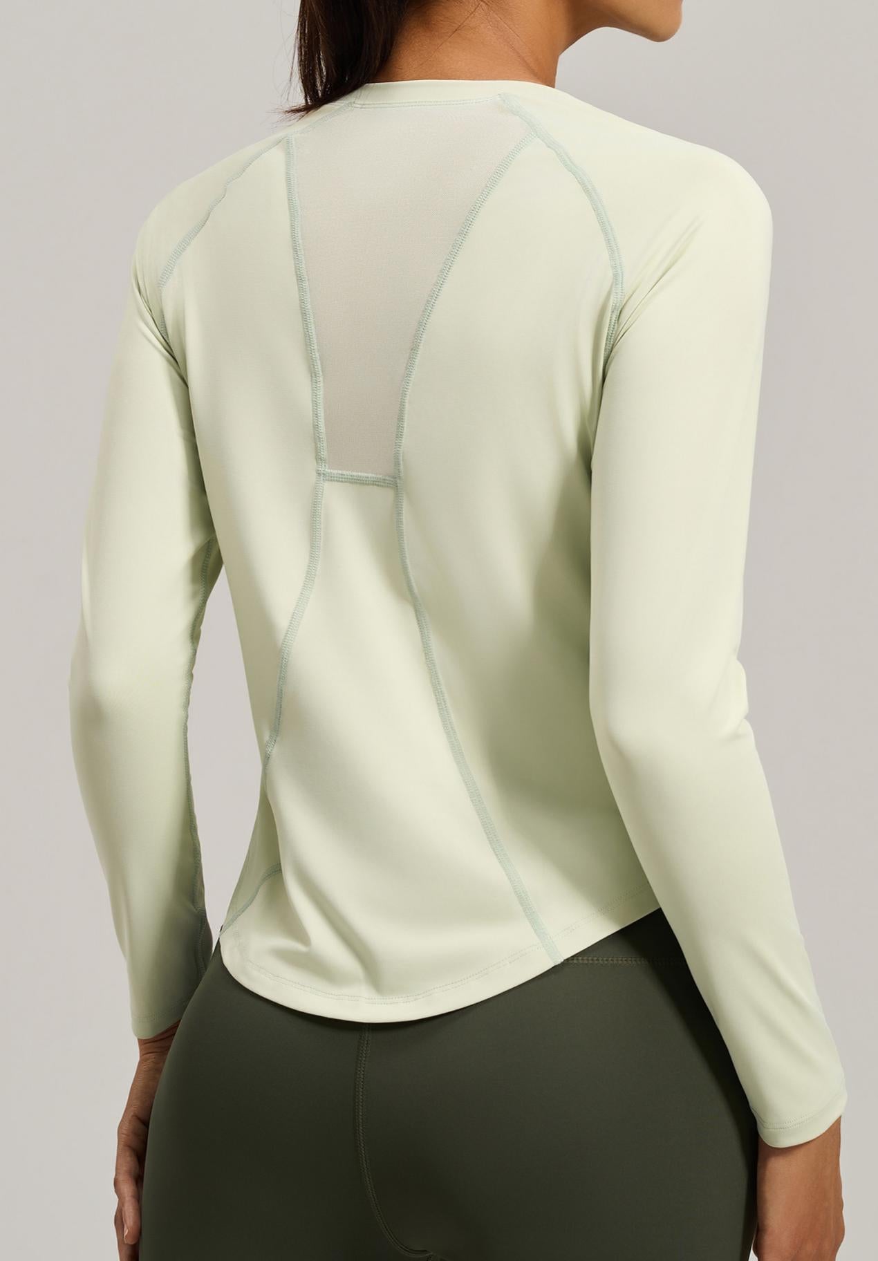 Lila Zen Women's Loose-fitting Mesh Back Long-sleeved Sports T-shirt