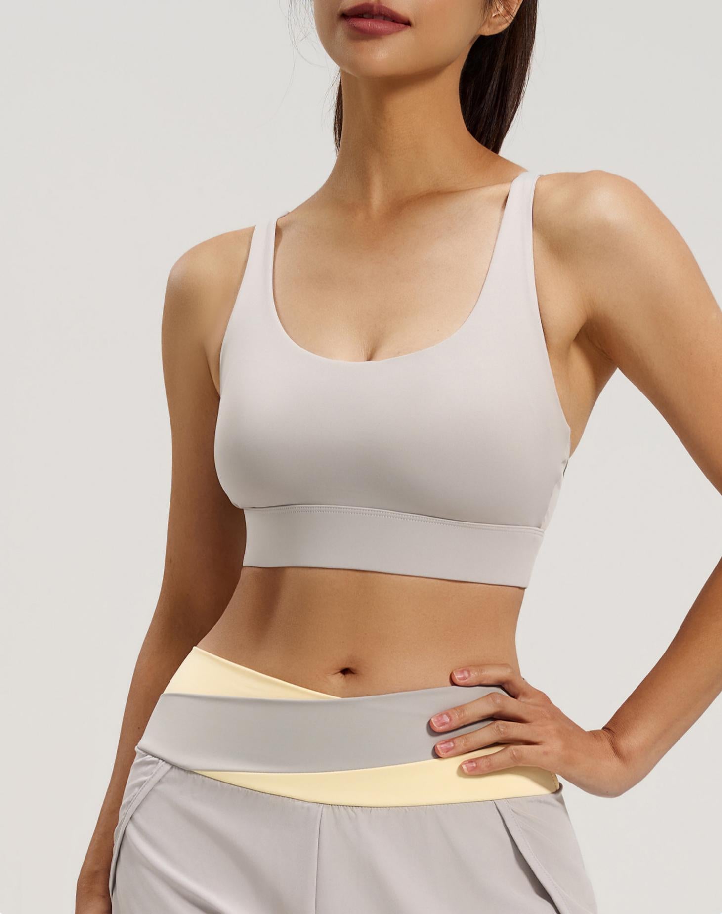 Lila Zen High-Strength Shock-Absorbing Cross-Back Sports Yoga Fitness Bra