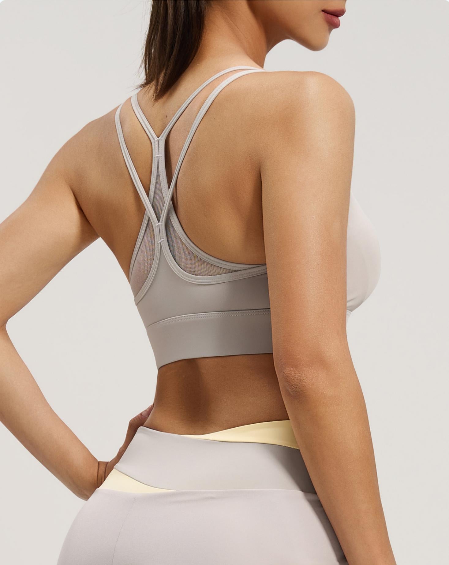 Lila Zen High-Strength Shock-Absorbing Cross-Back Sports Yoga Fitness Bra