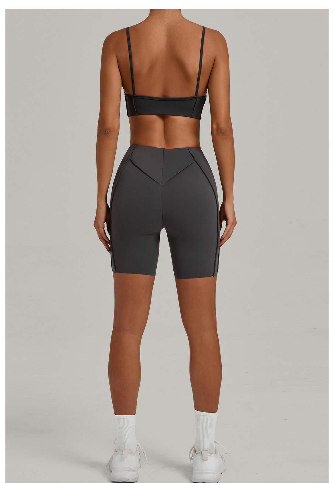 Lila Zen Sculpt Seam Padded Sports Bra & Biker Shorts Set