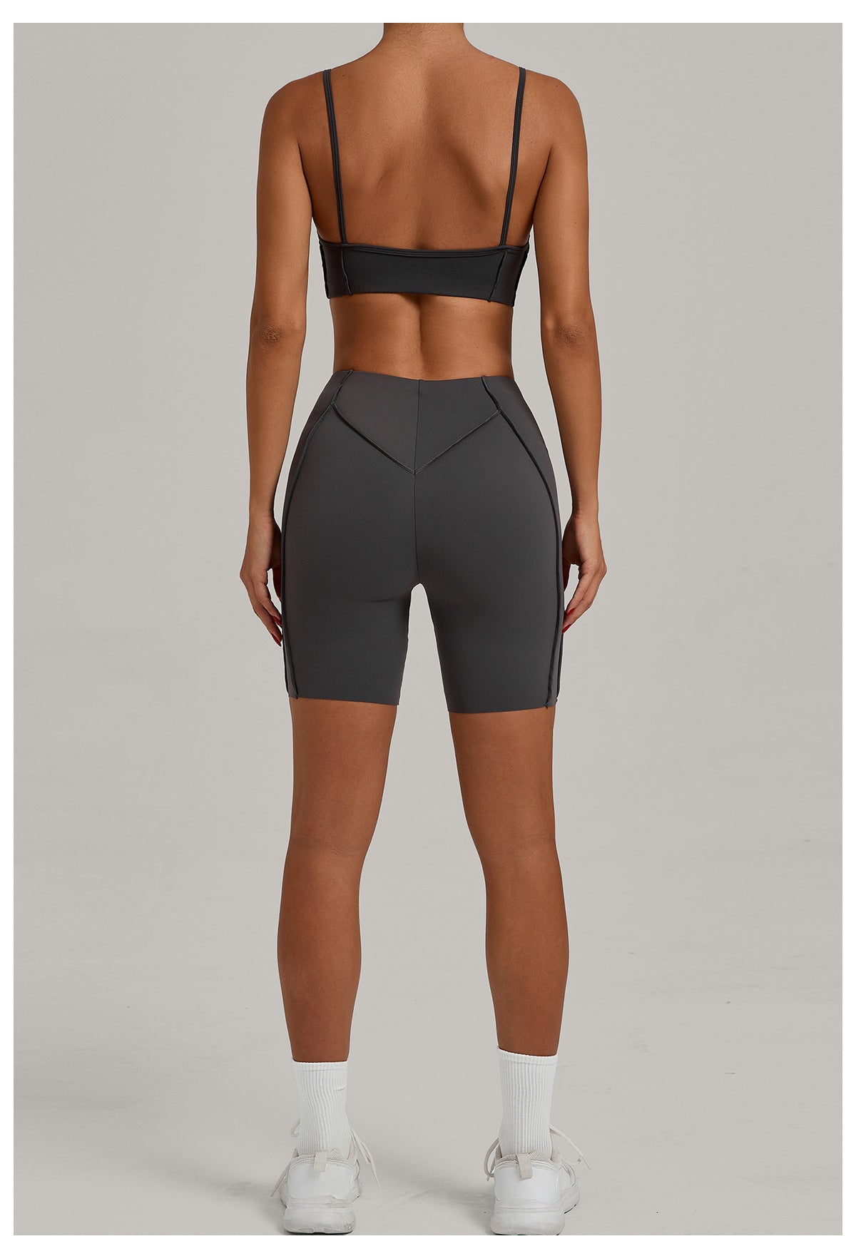 Lila Zen Sculpt Seam Padded Sports Bra & Biker Shorts Set