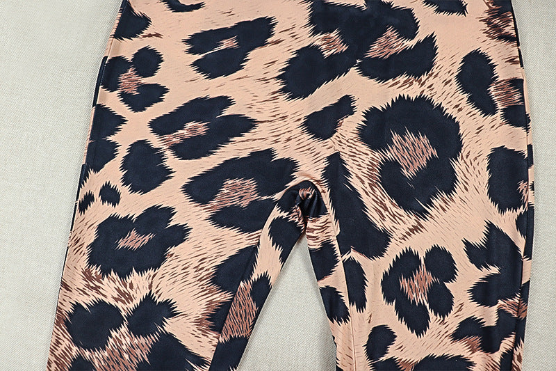Leopard Print Cut-Out Halter Jumpsuit with Bow Detail