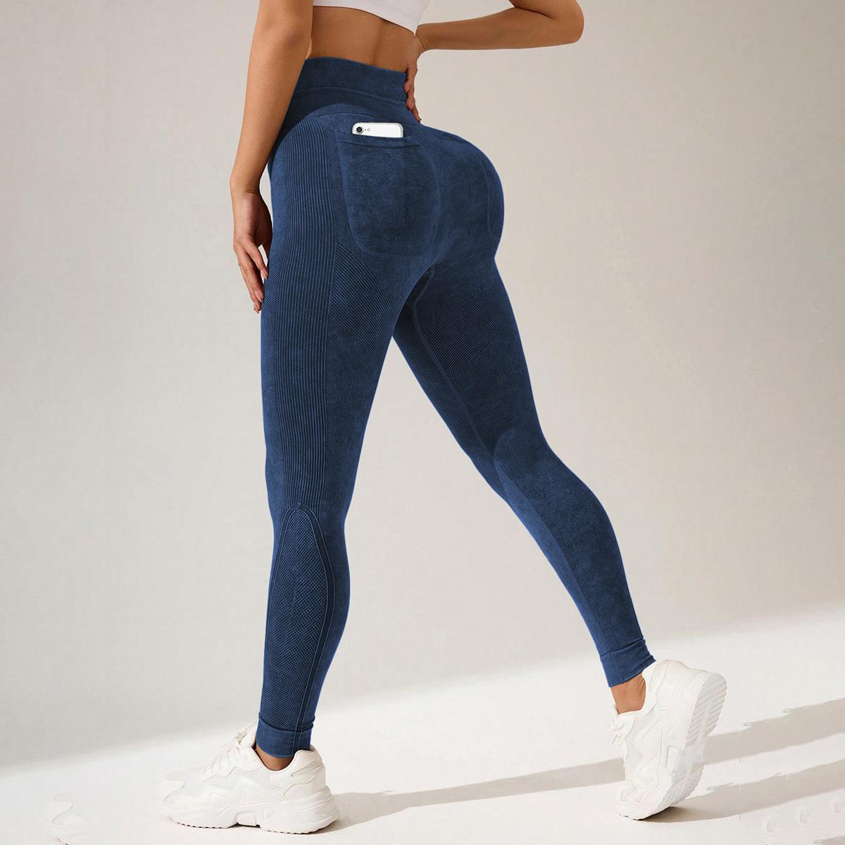 Lila Zen Women's Double Waist Lifting and Hip Shaping Yoga Pants with Back Pockets