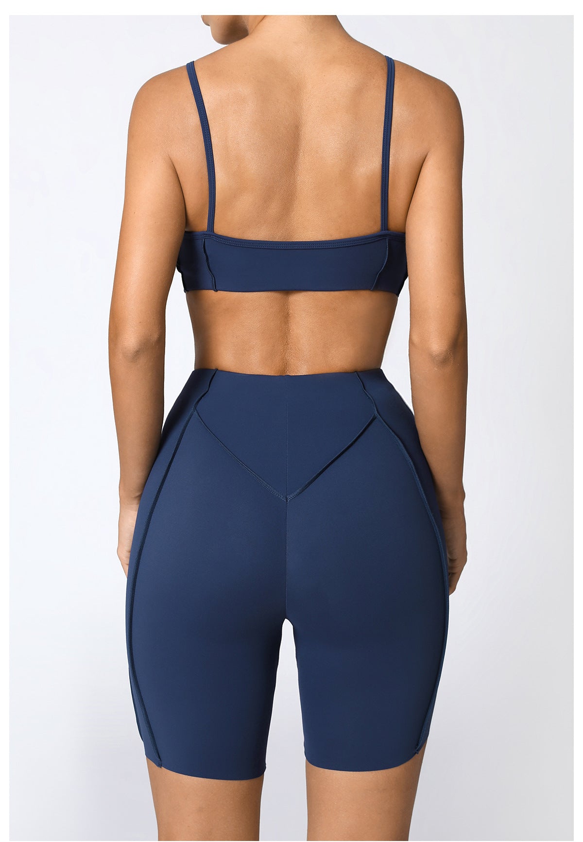 Lila Zen Sculpt Seam Padded Sports Bra & Biker Shorts Set
