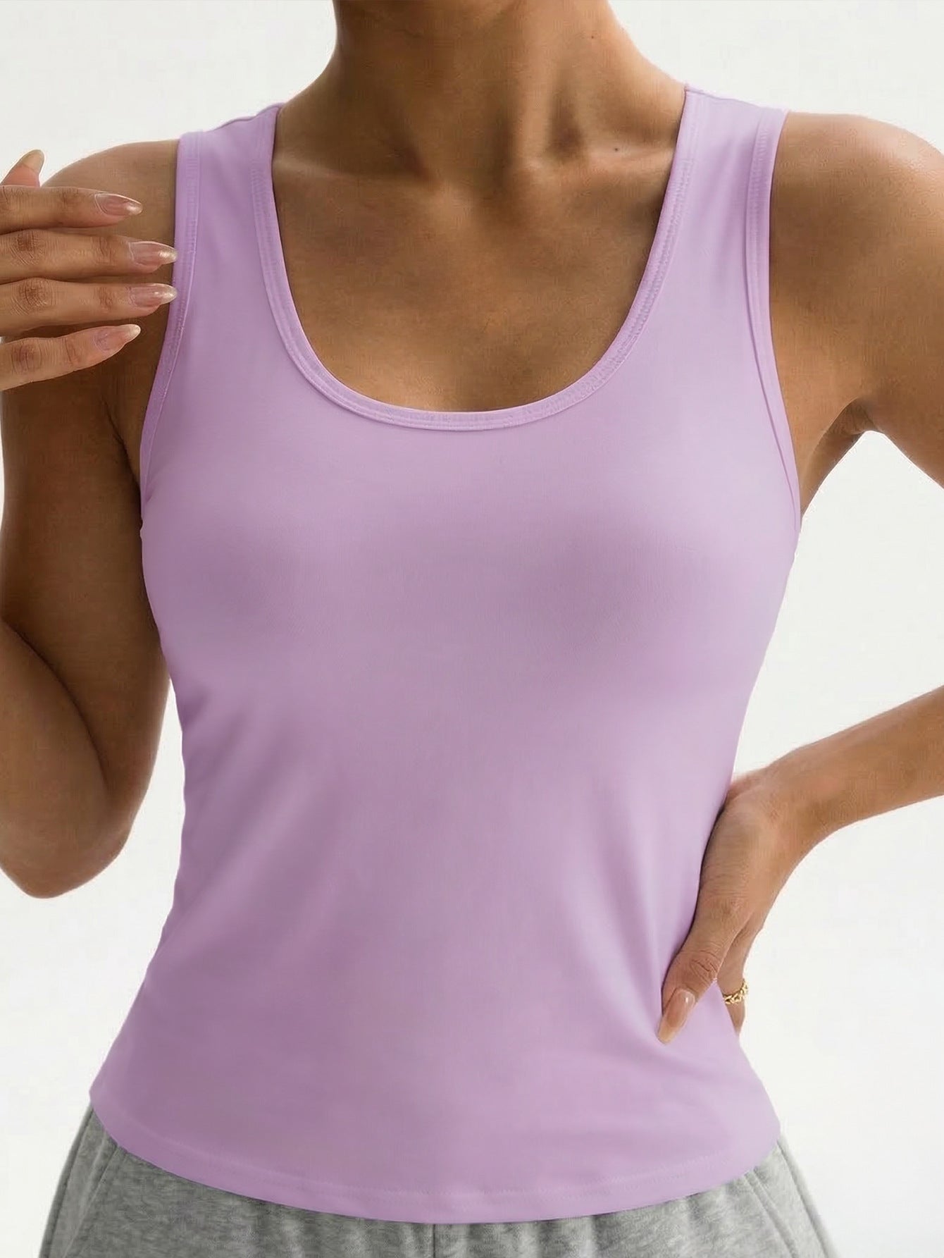 Lila Zen Women’s Open Back Sleeveless Tank Top | High Stretch Skin-Friendly Fitted Yoga Top