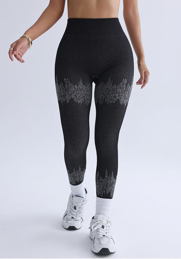 Lila Zen Sports Outdoor Quick-Drying Colorful Yarn Printed Yoga Pants