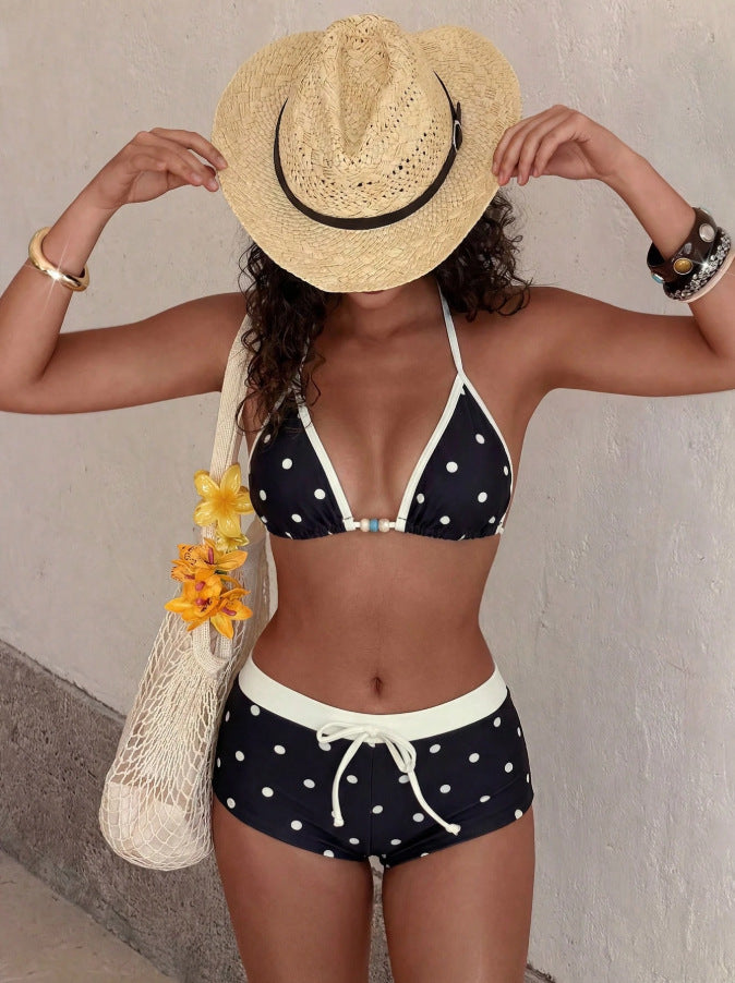 Lila Zen Riviera Polka Dot Bikini Set Retro-Inspired Swimwear for Effortless Summer Confidence