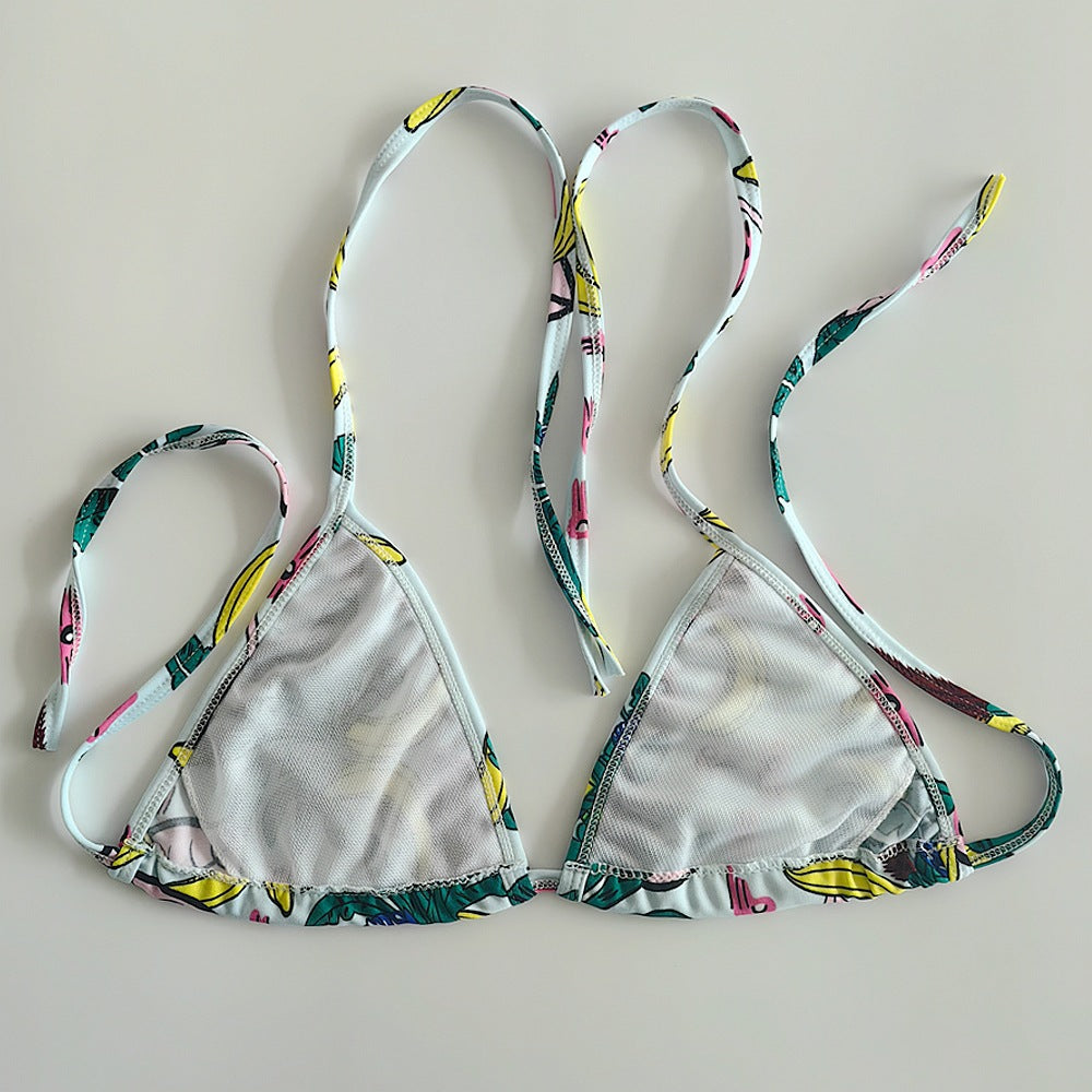 Multi-Print Sliding Triangle Tie-Side Bikini Set