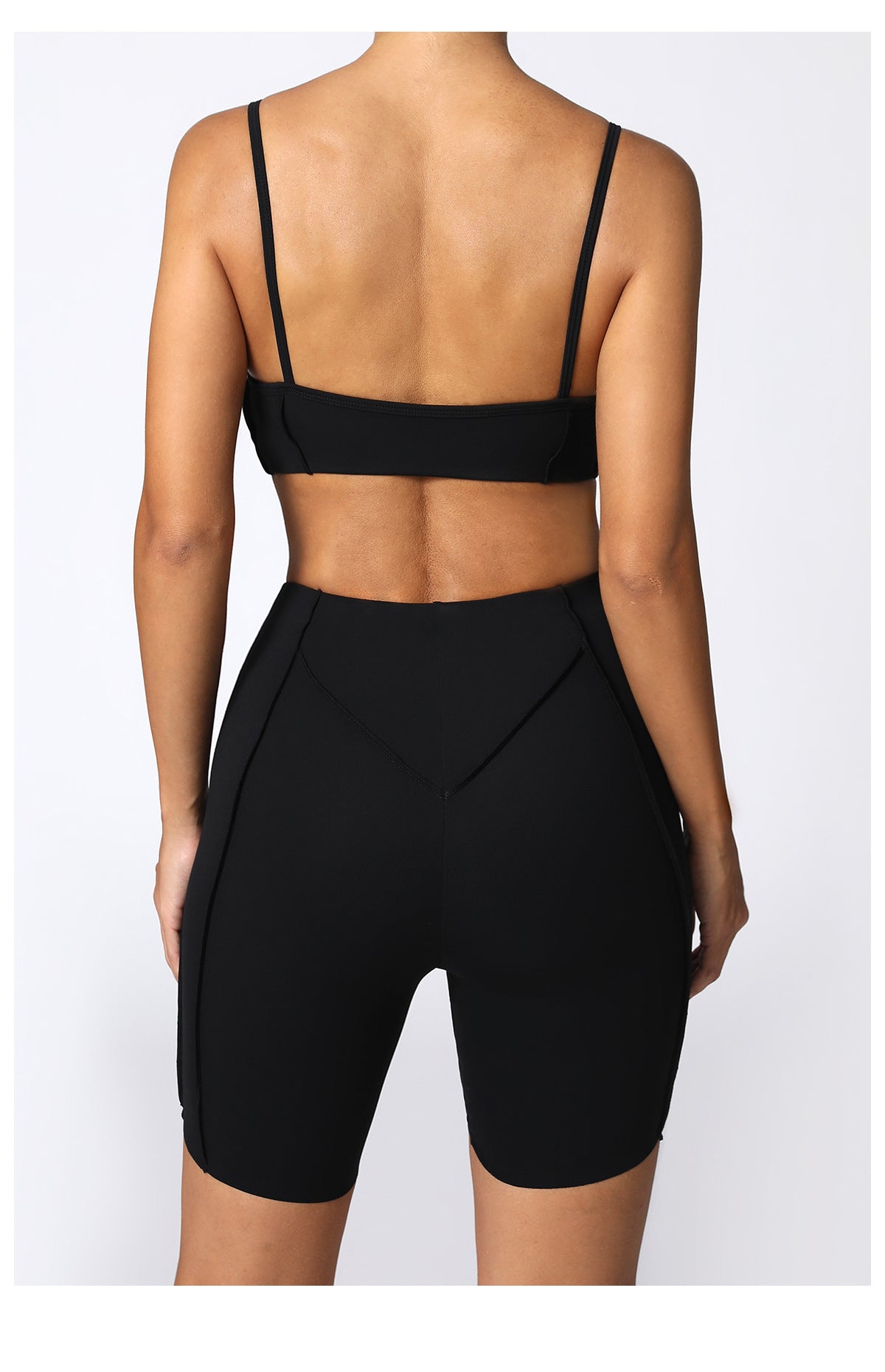 Lila Zen Sculpt Seam Padded Sports Bra & Biker Shorts Set