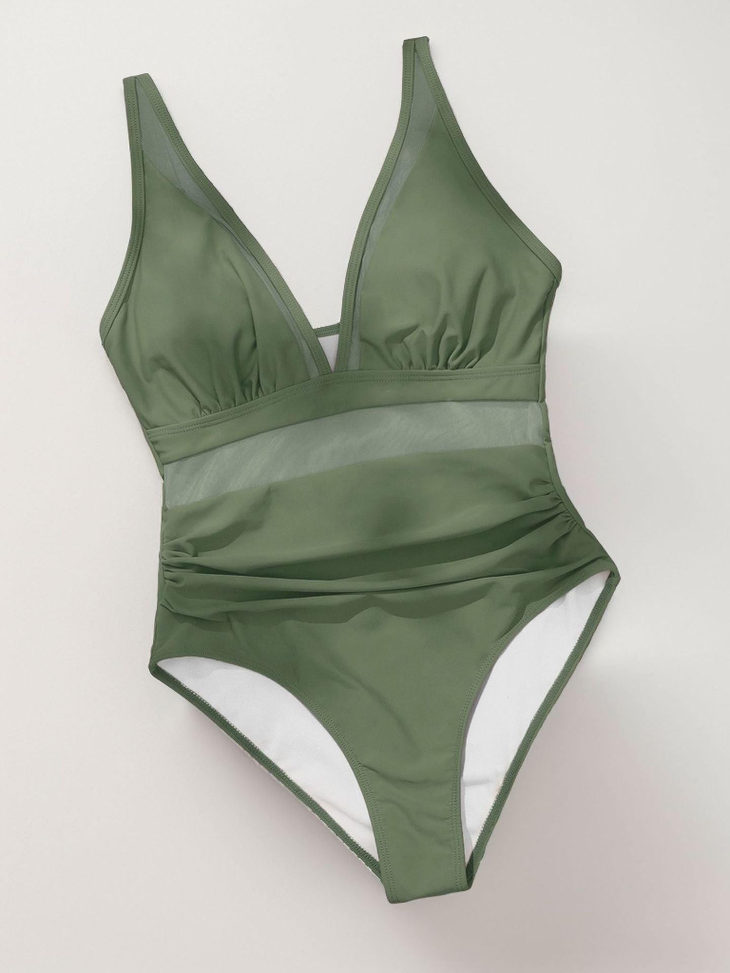 Lila Zen Plunge Mesh Tummy Control One-Piece Swimsuit