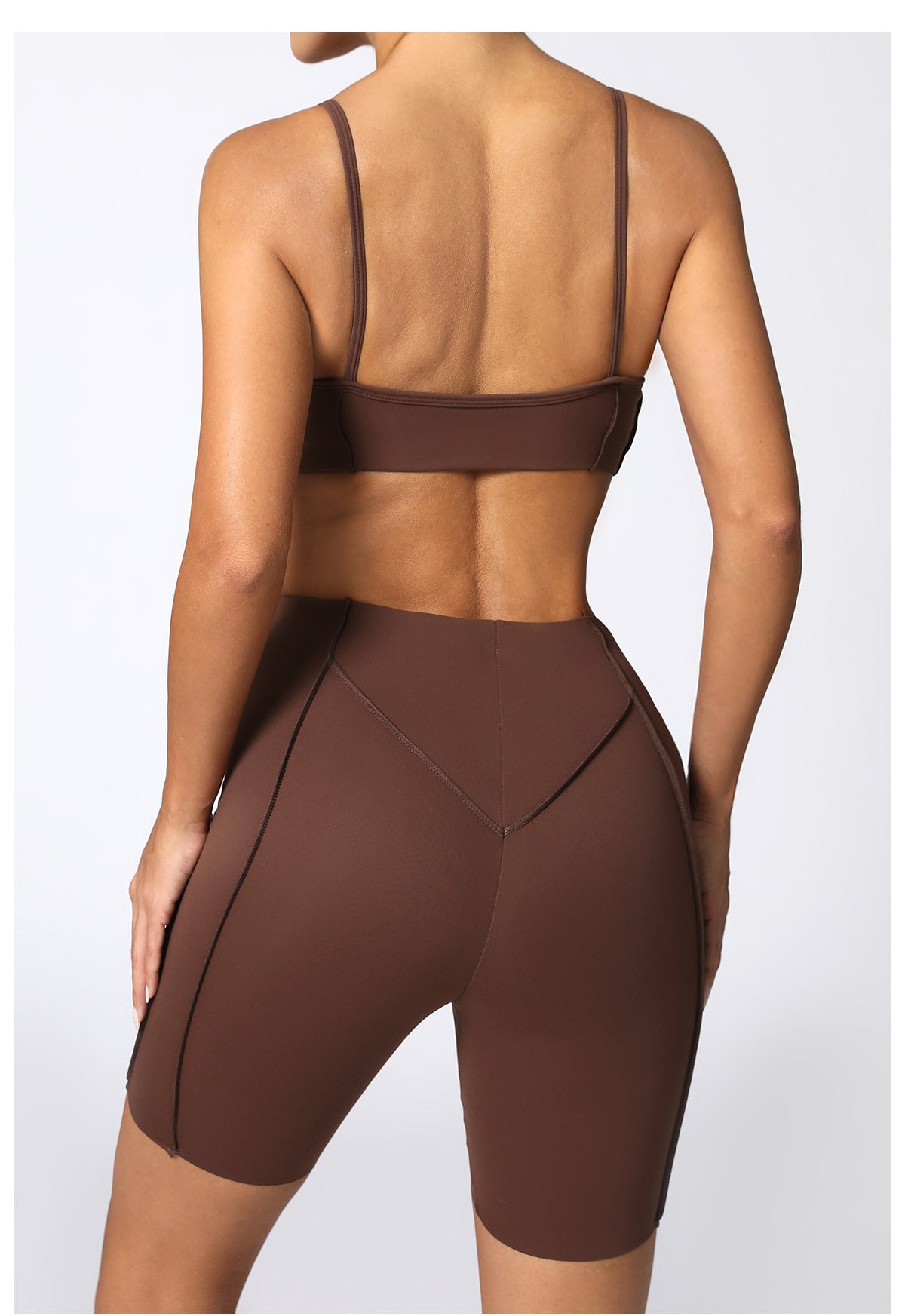 Lila Zen Sculpt Seam Padded Sports Bra & Biker Shorts Set