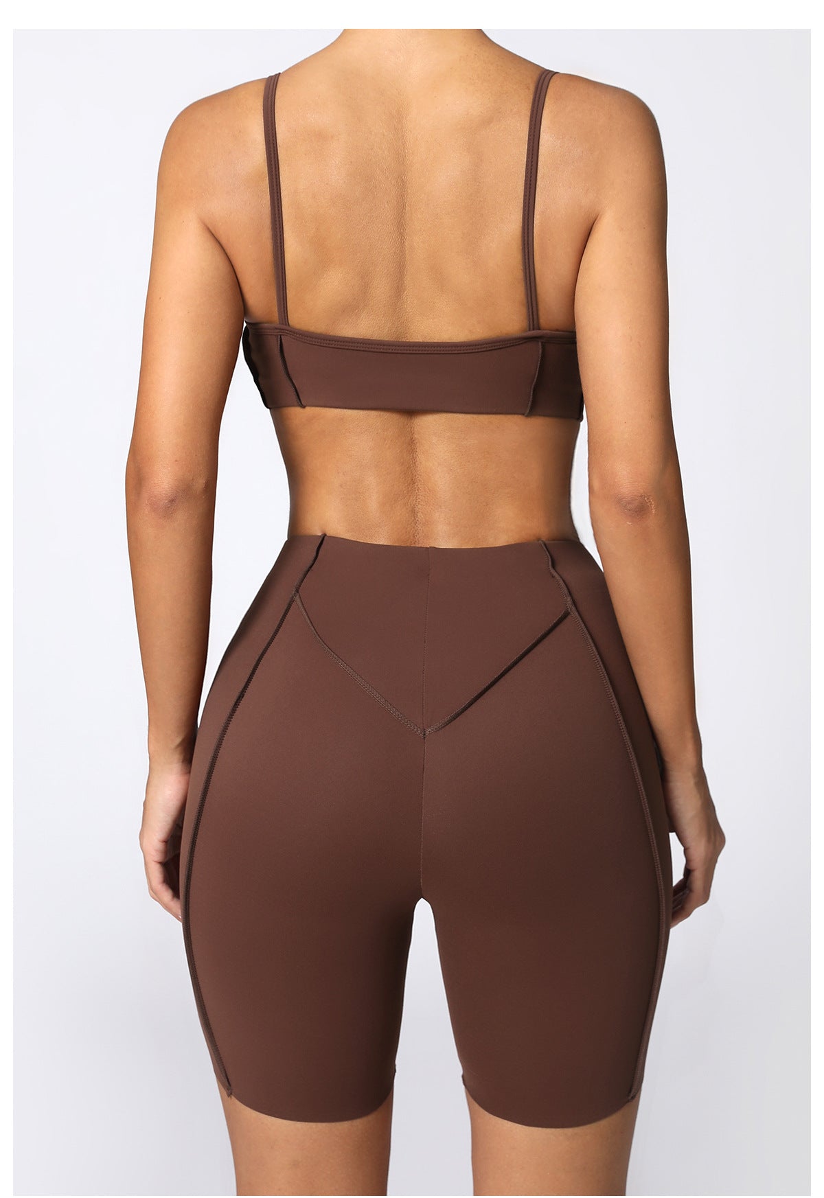 Lila Zen Sculpt Seam Padded Sports Bra & Biker Shorts Set