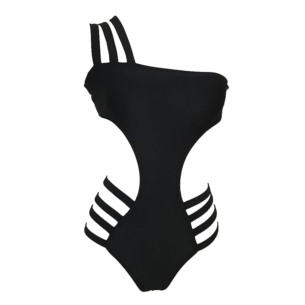 Noire Caged-Waist Bandeau Monokini
