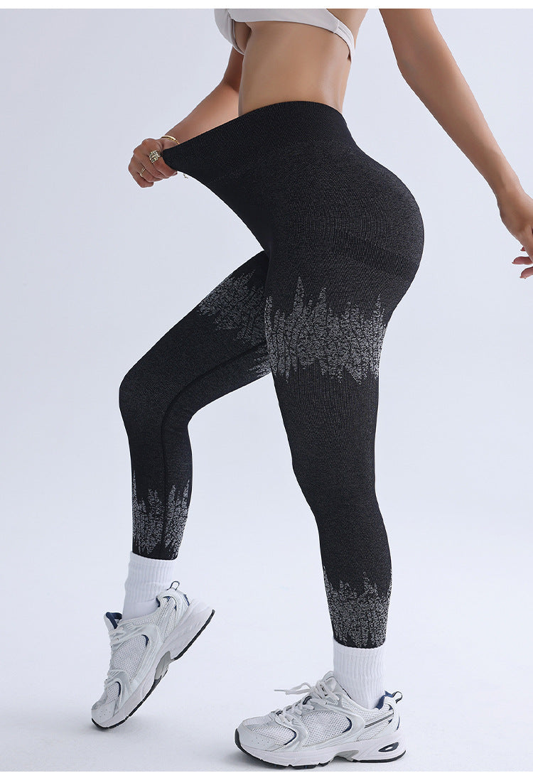 Lila Zen Sports Outdoor Quick-Drying Colorful Yarn Printed Yoga Pants