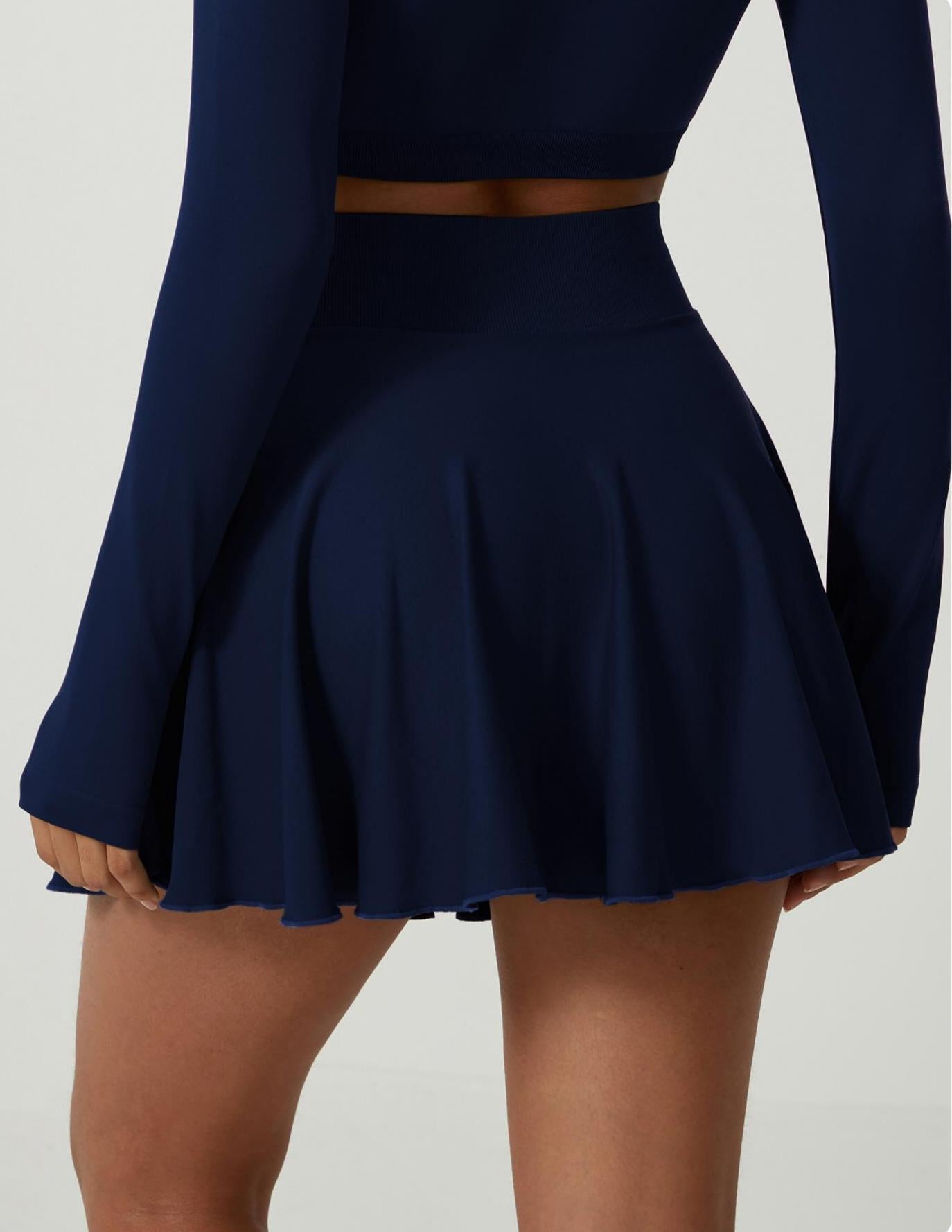 Lila Zen High-Waisted Tennis Yoga Skirt with Pockets