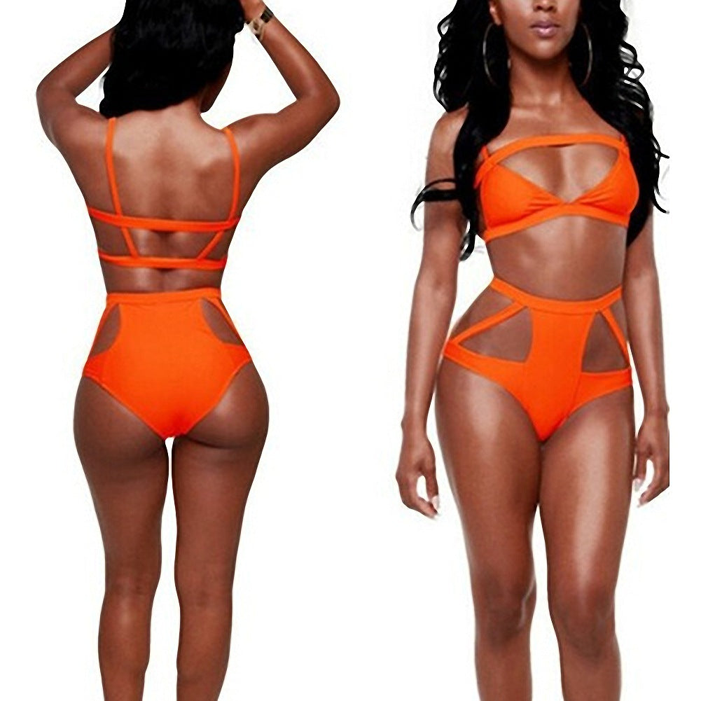Valencia Strappy Cutout High-Waisted Bikini Set