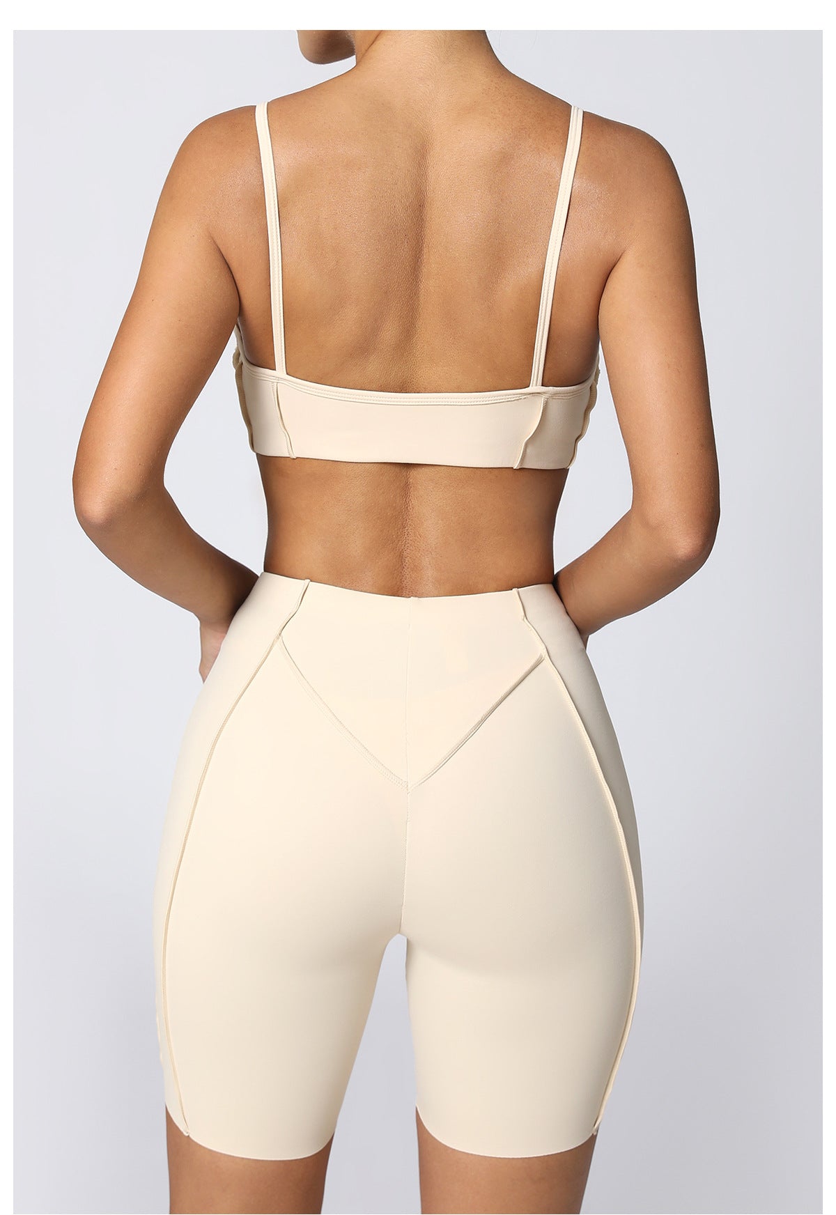 Lila Zen Sculpt Seam Padded Sports Bra & Biker Shorts Set