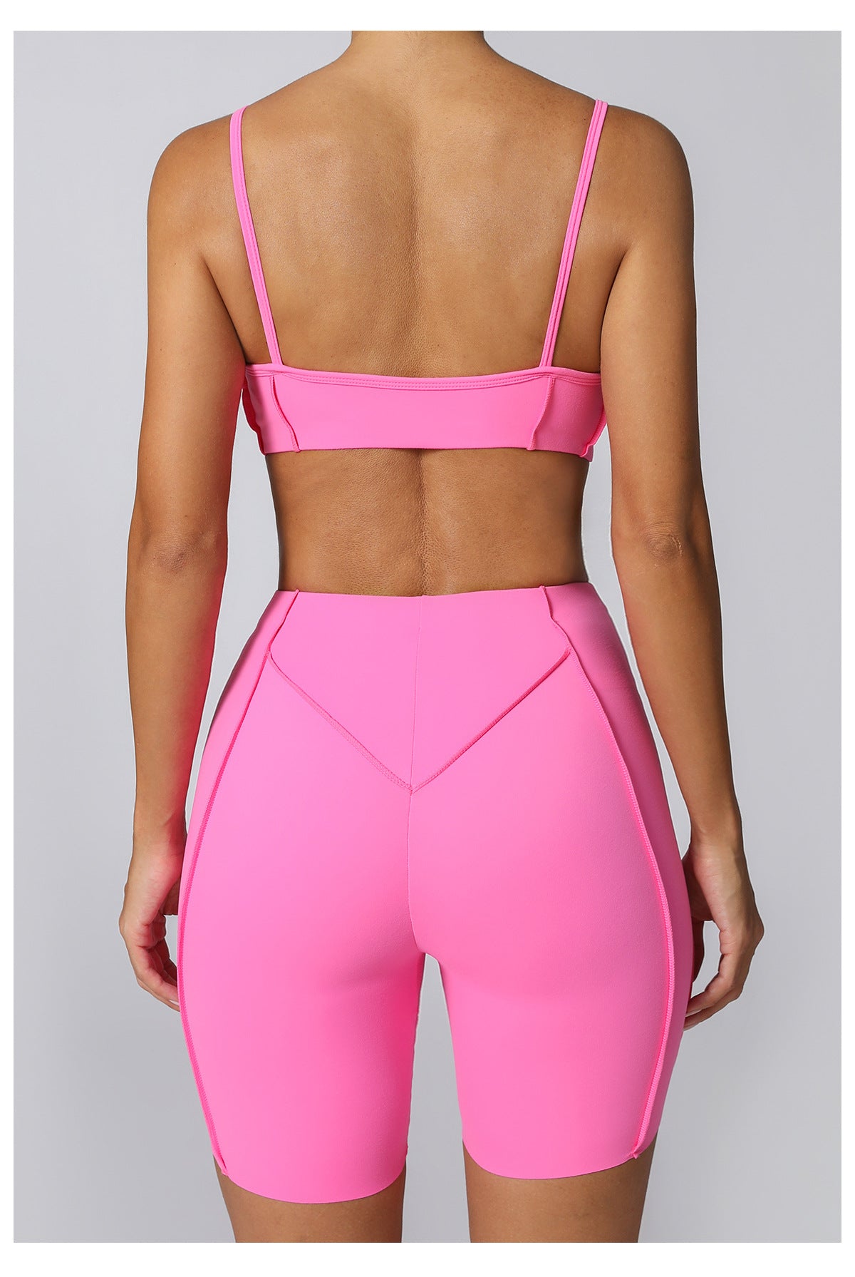 Lila Zen Sculpt Seam Padded Sports Bra & Biker Shorts Set