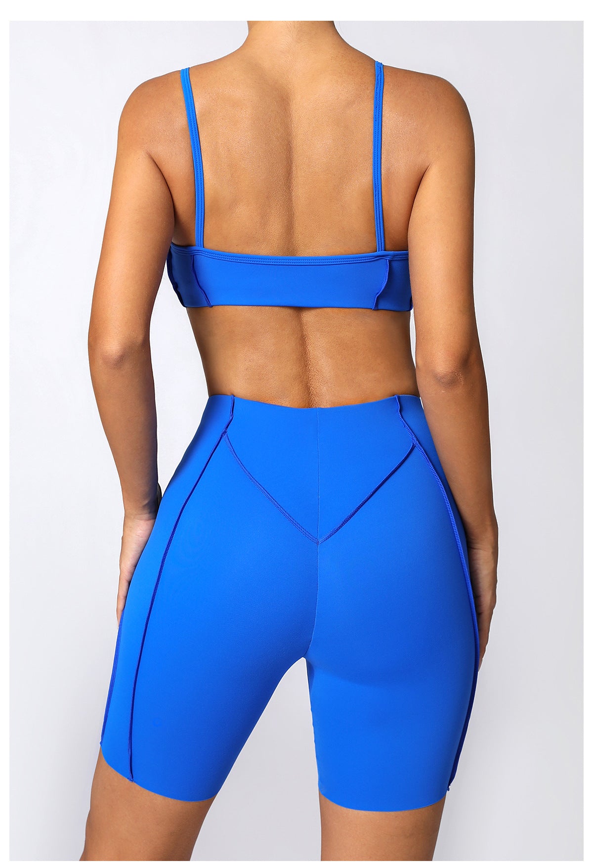 Lila Zen Sculpt Seam Padded Sports Bra & Biker Shorts Set