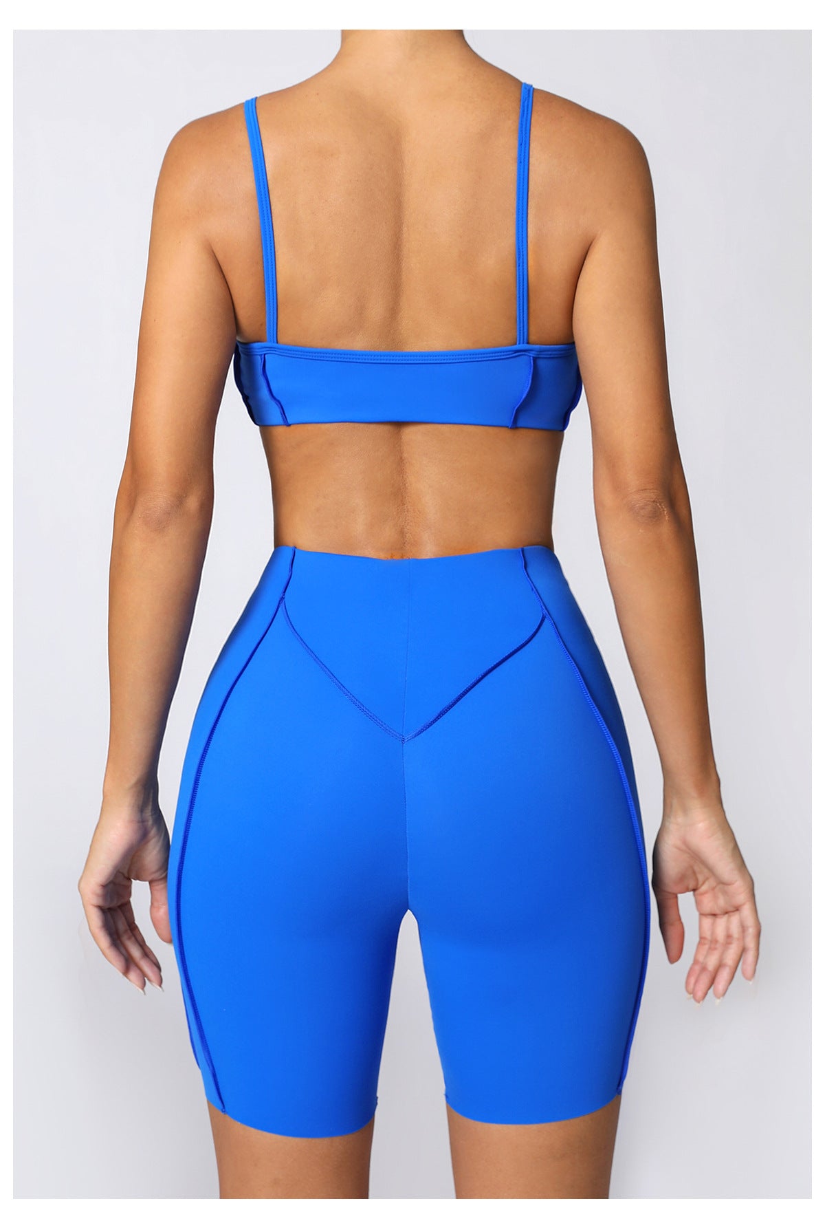 Lila Zen Sculpt Seam Padded Sports Bra & Biker Shorts Set