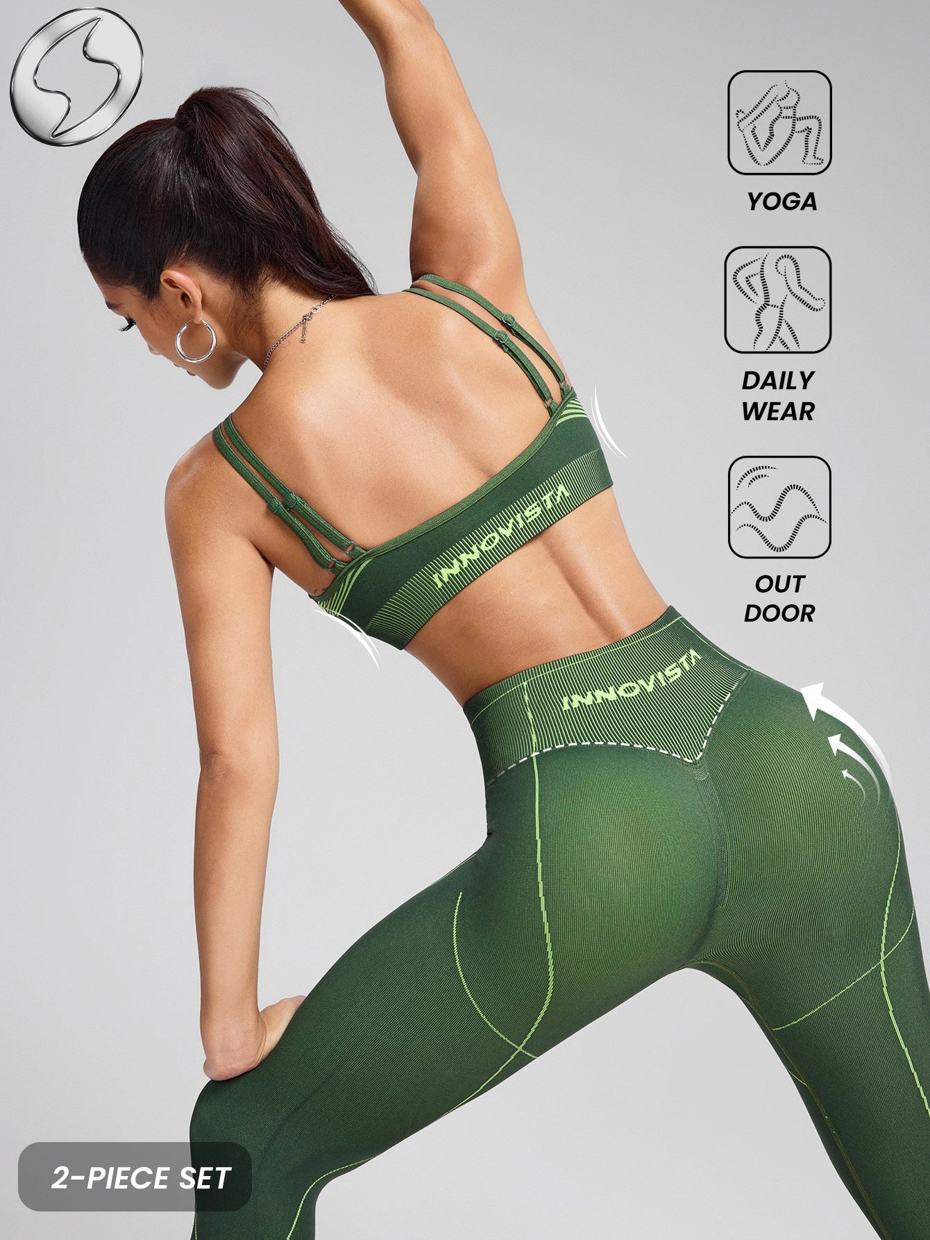 Lila Zen Seamless Sculpt Sports Bra & High-Waisted Leggings Set