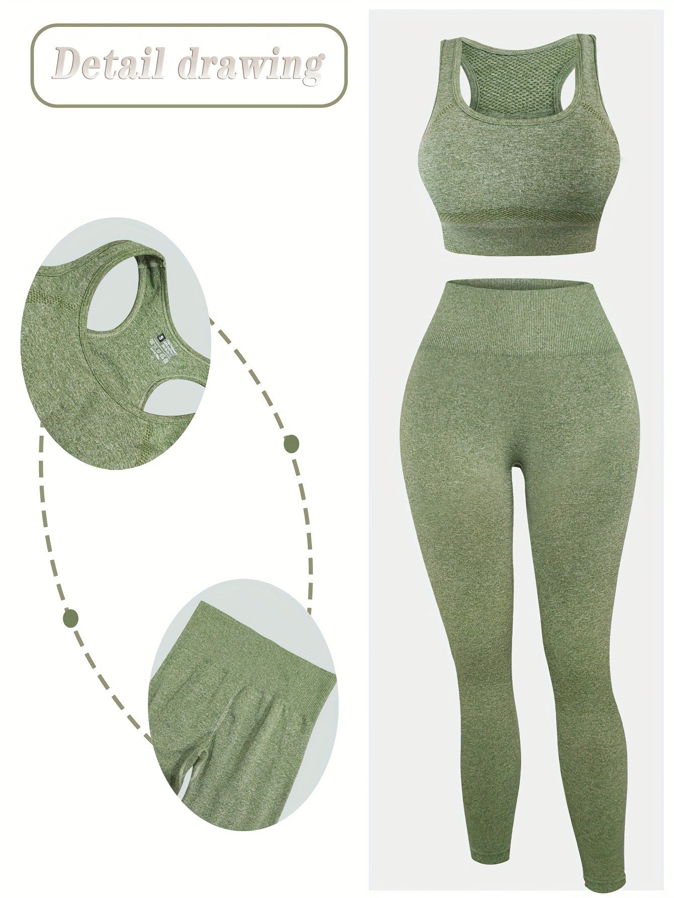 Lila Zen Seamless Racerback Sports Tank & High-Waist Butt-Lifting Leggings Set