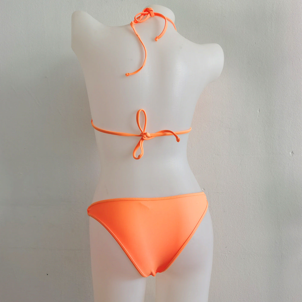 Ring Detail Triangle Bikini Set