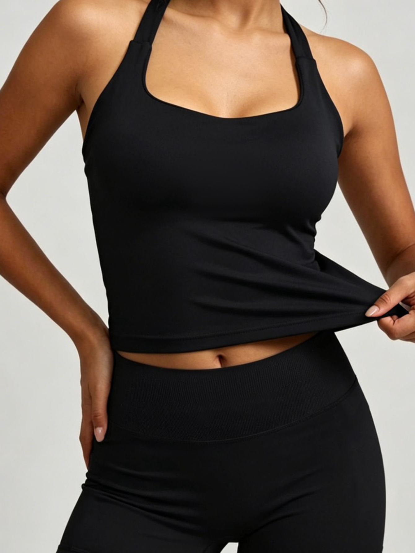Halter Sculpt Short Set