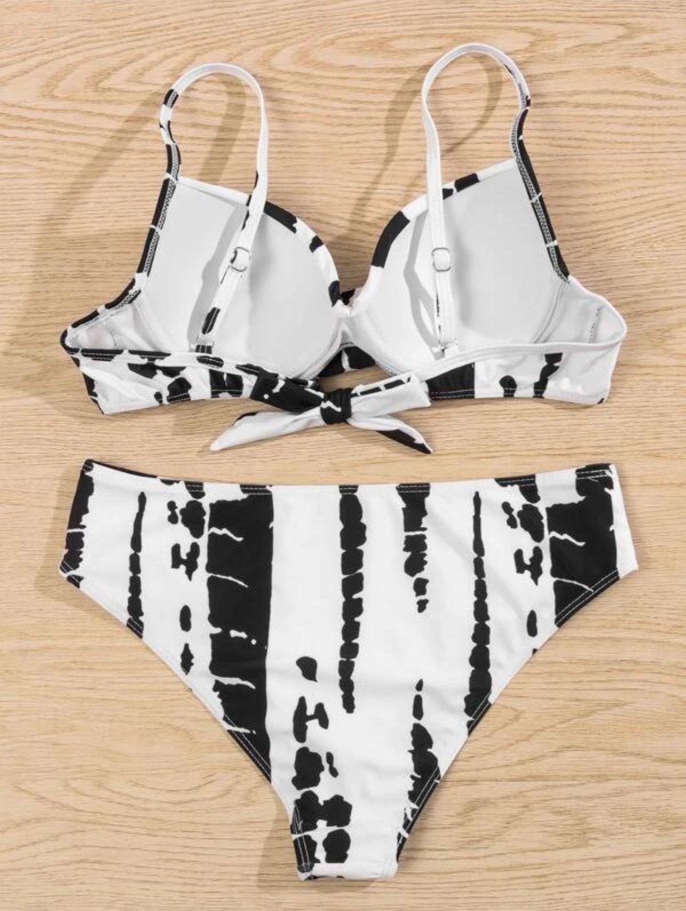 Cow Print Twist Underwire Bikini Set