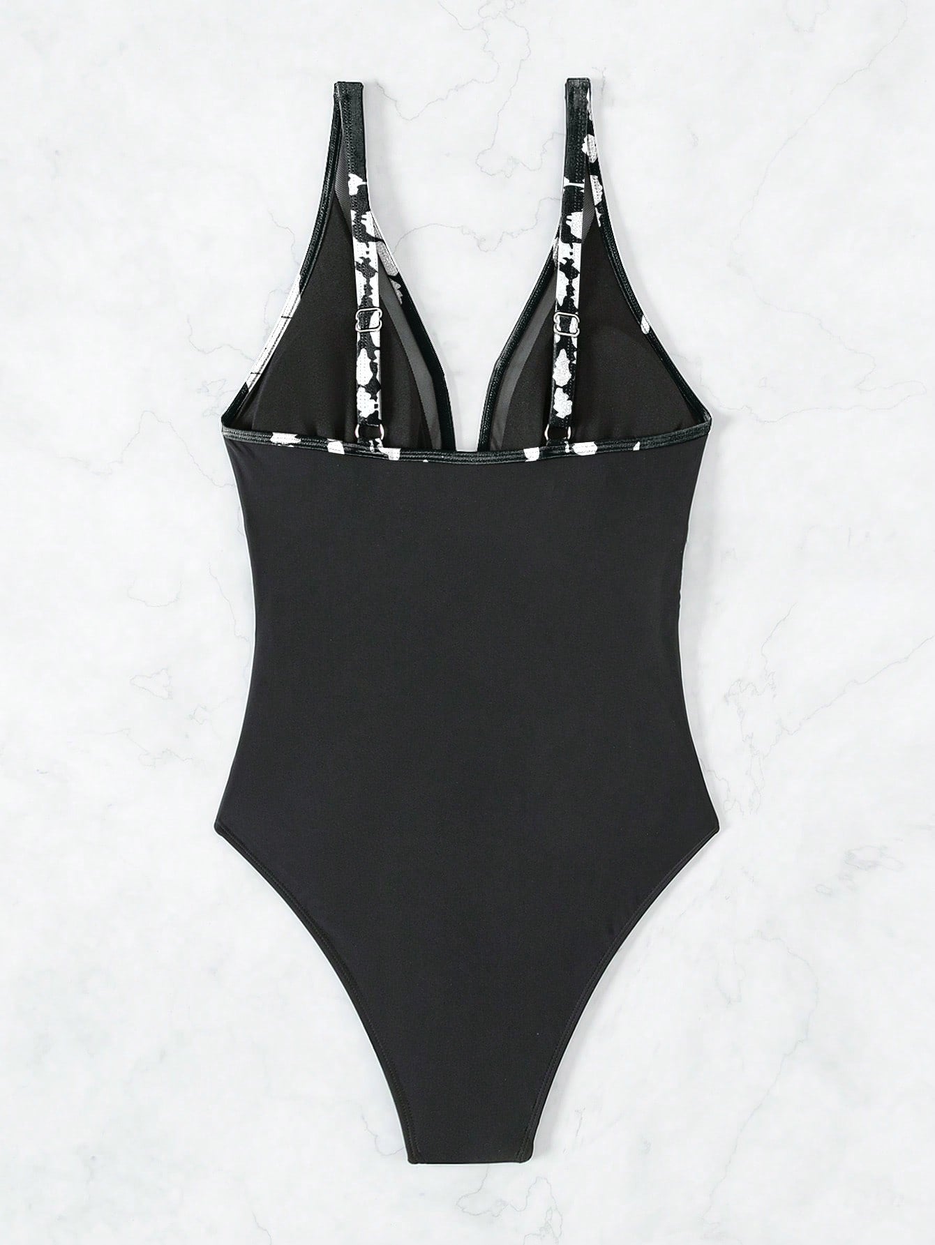 Lila Zen Plunge Mesh Tummy Control One-Piece Swimsuit