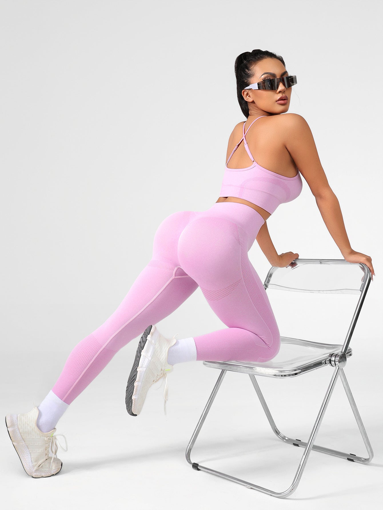Lila Zen Seamless Sculpt Sports Bra & High-Waisted Leggings Set