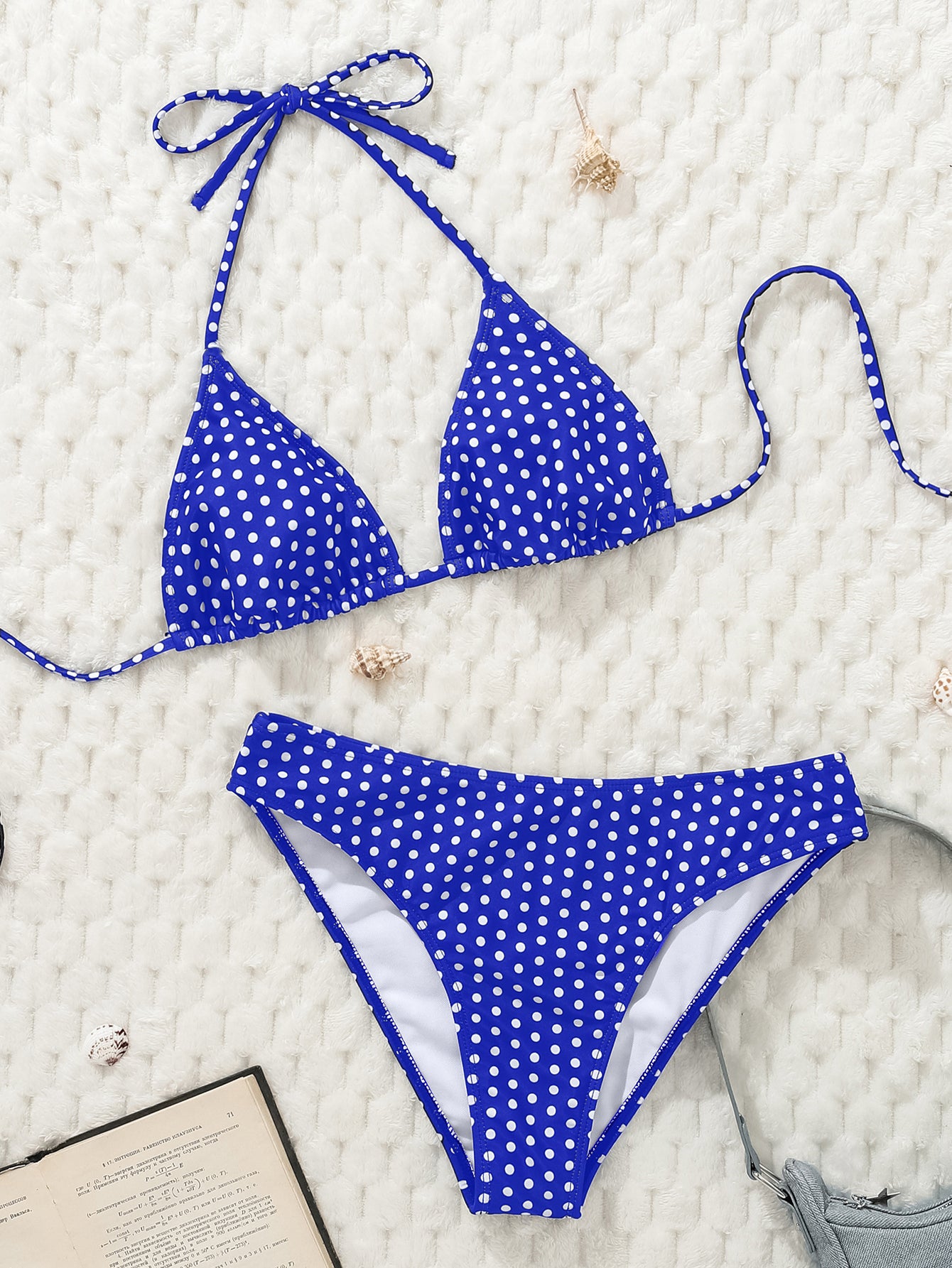 Lila Zen Polka Dot Triangle Bikini Set