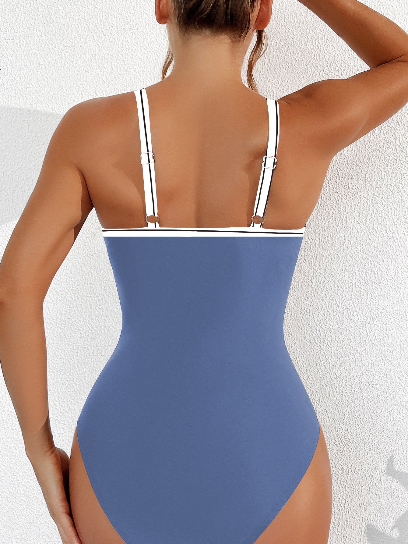 Lila Zen Plunge Mesh Tummy Control One-Piece Swimsuit