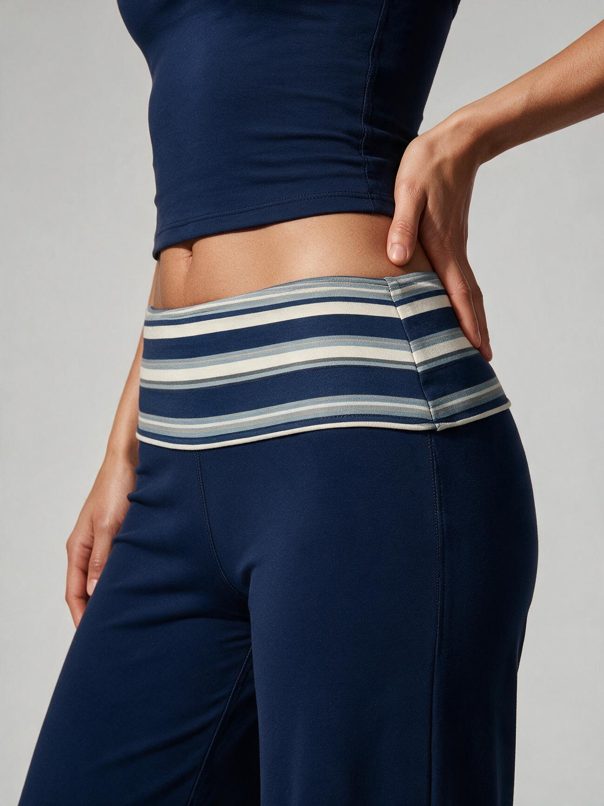 2-Piece Halter Crop Wide Leg Activewear Set