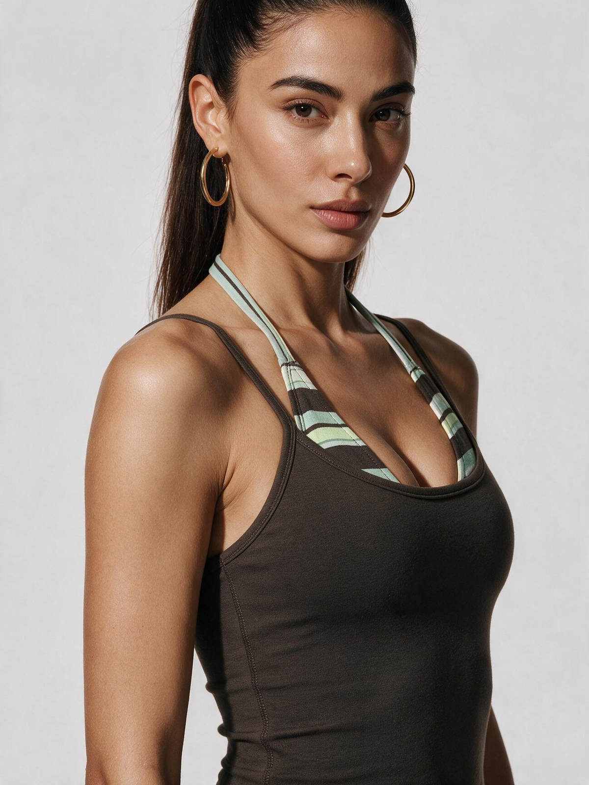 2-Piece Halter Crop Wide Leg Activewear Set