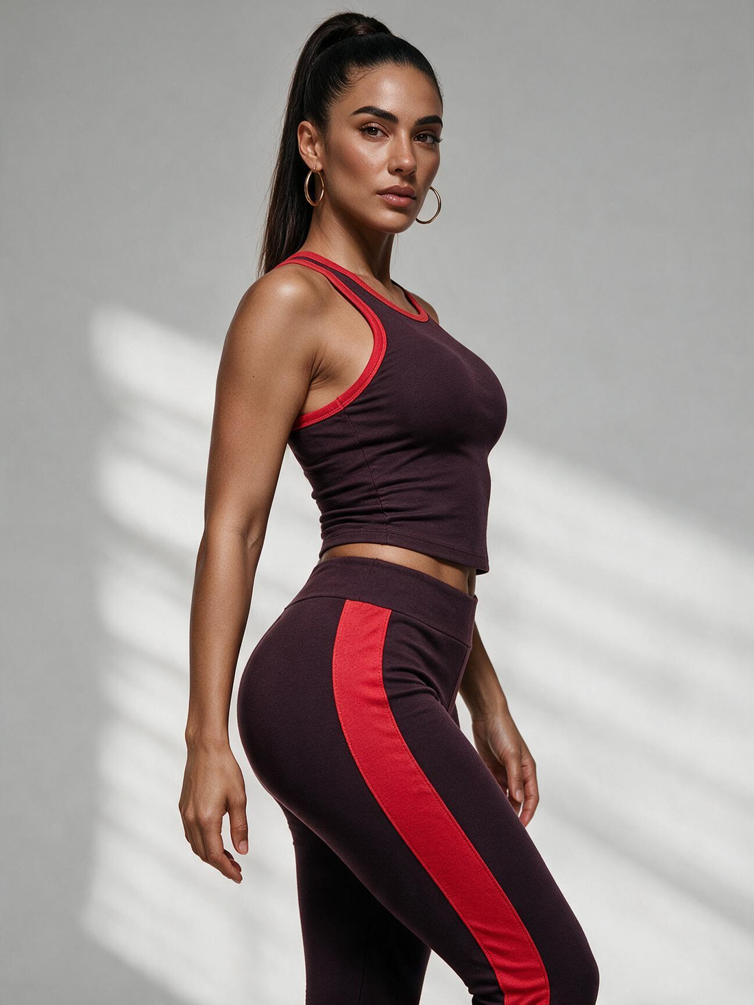 Casual Summer Patchwork Sleeveless Top & Pants Set
