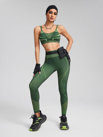 Lila Zen Seamless Sculpt Sports Bra & High-Waisted Leggings Set