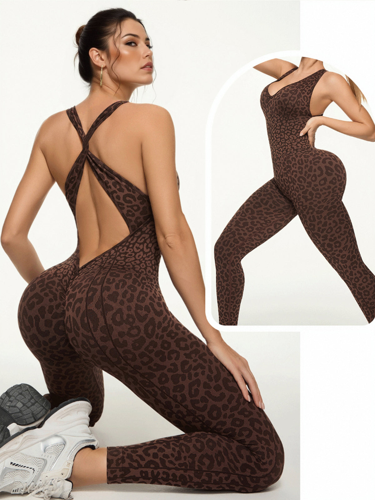 Leopard Print Sculpt Romper