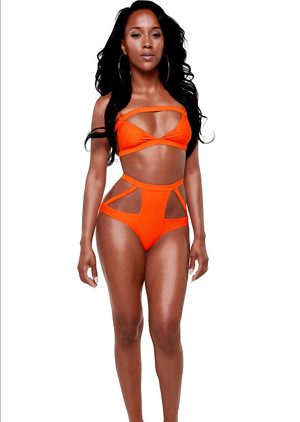 Valencia Strappy Cutout High-Waisted Bikini Set
