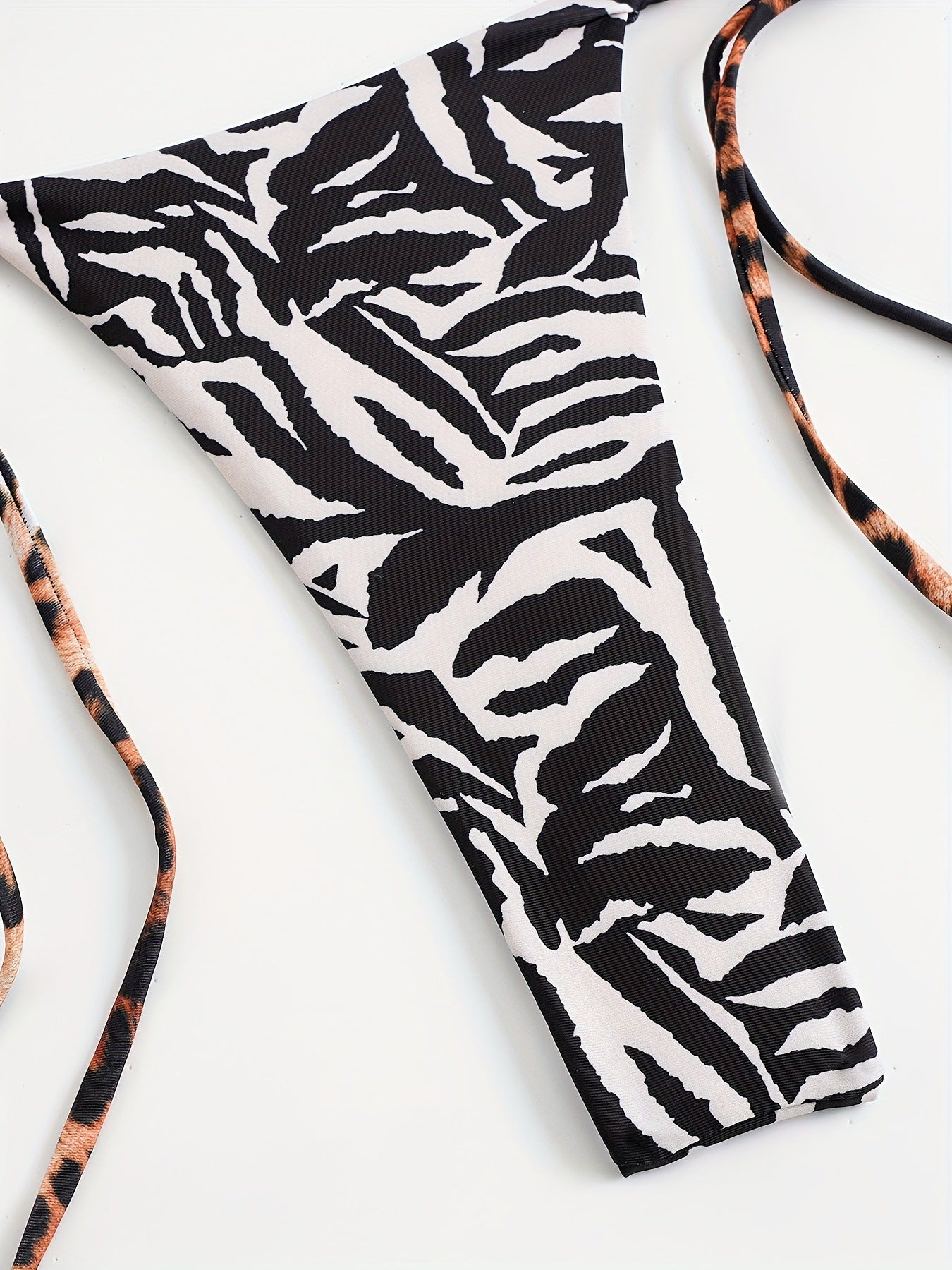 Zebra & Leopard Underwire Wrap Bikini Set
