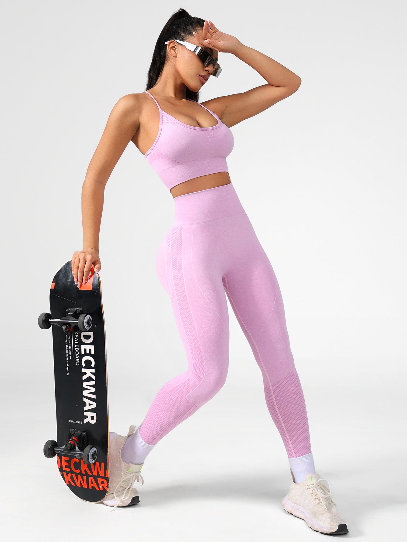 Lila Zen Seamless Sculpt Sports Bra & High-Waisted Leggings Set
