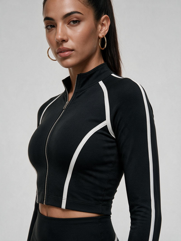 Zip-Up Jacket & High Waist Leggings Set