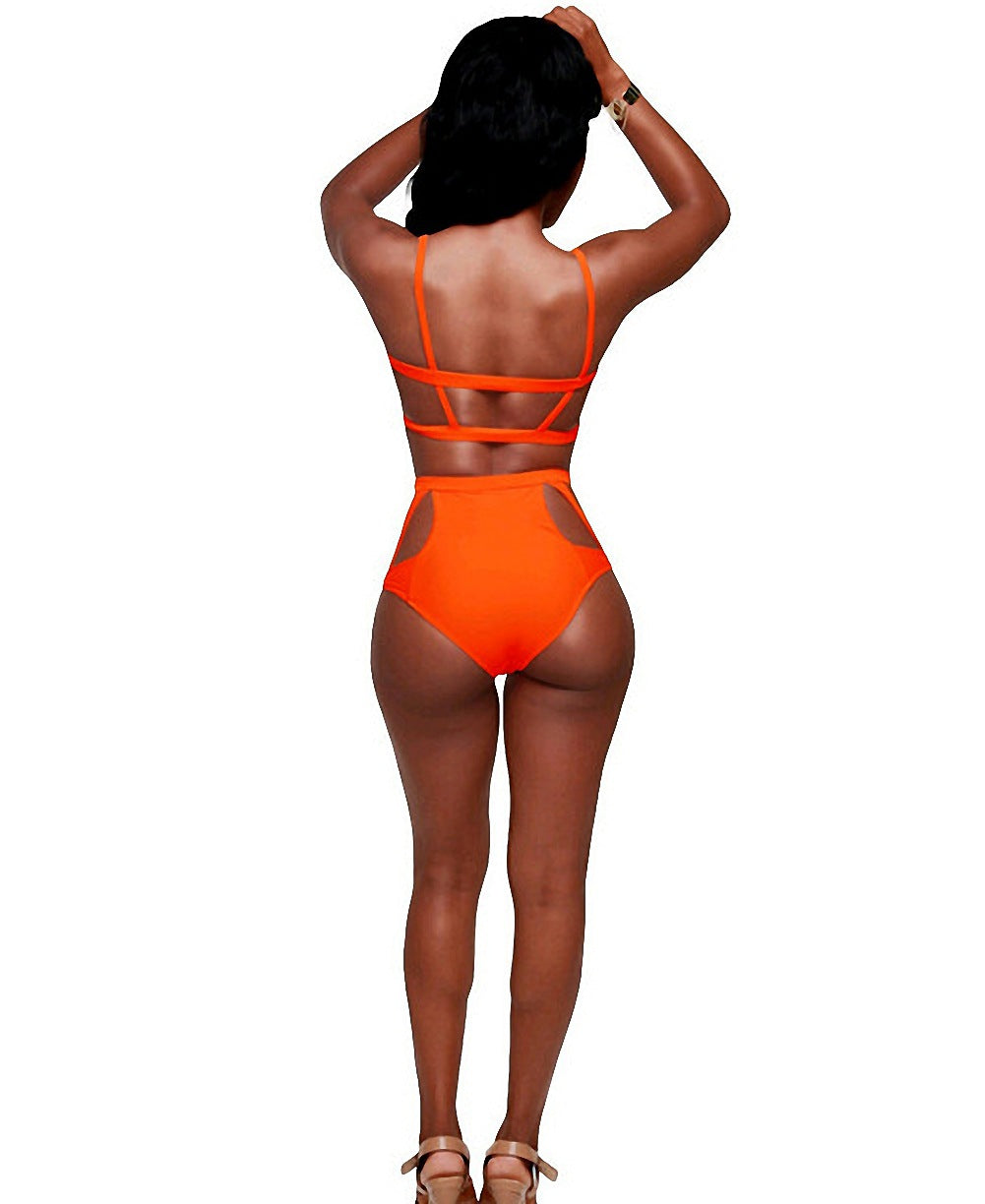 Valencia Strappy Cutout High-Waisted Bikini Set