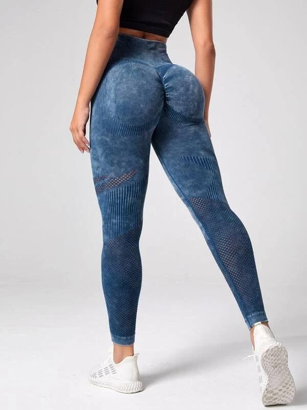 Lila Zen Seamless ribbed high-waisted shaping yoga pants