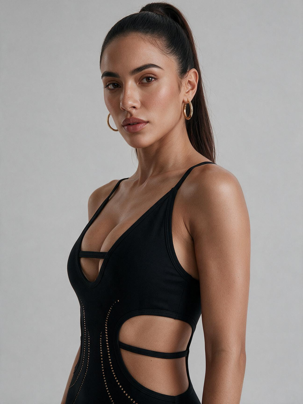 Lila Zen Cross-Cut Cutout Waist-Exposing Hip-Lifting Yoga Jumpsuit