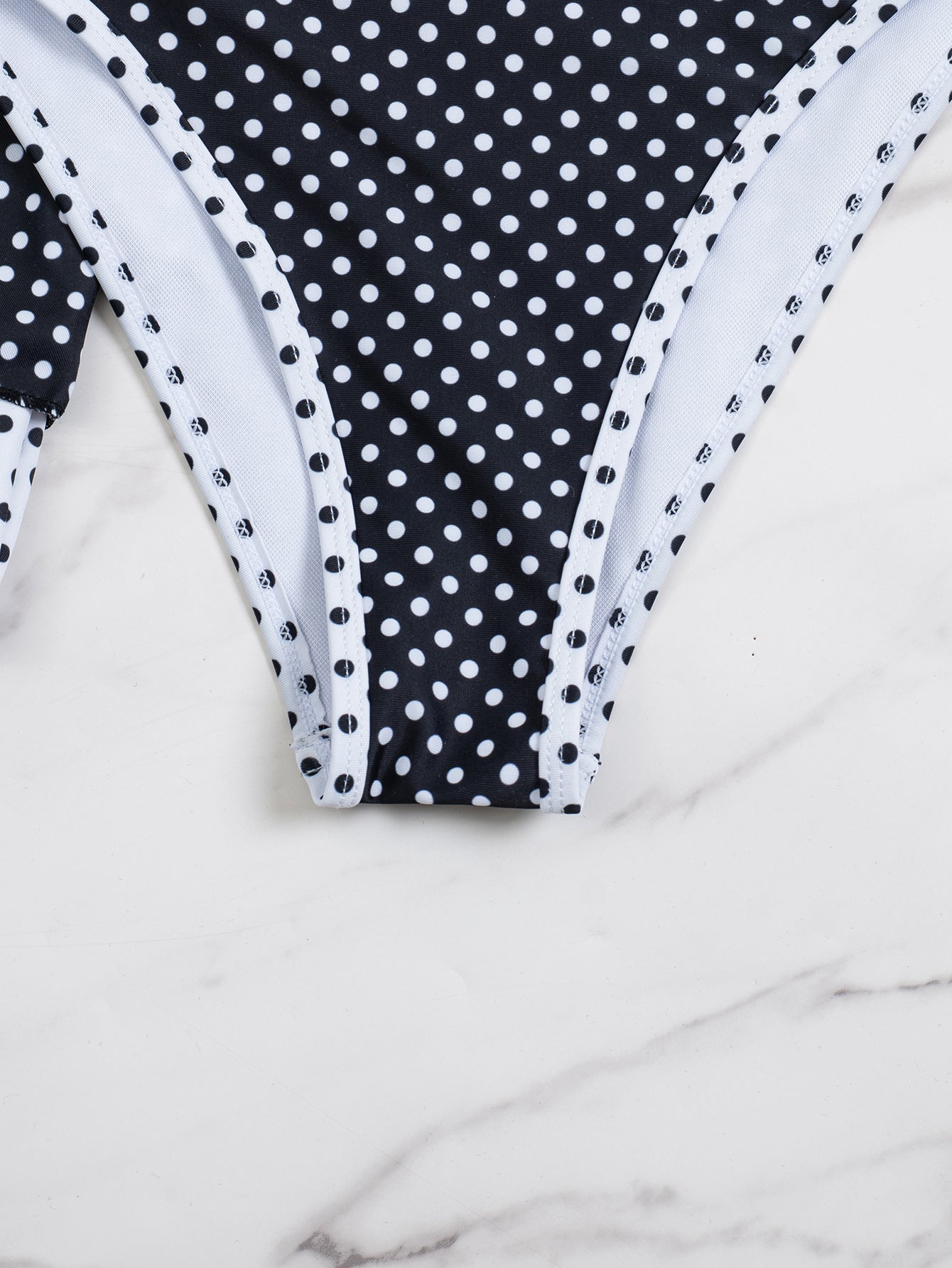 Polka Dot Halter Swim Set with Ruffle Skirt