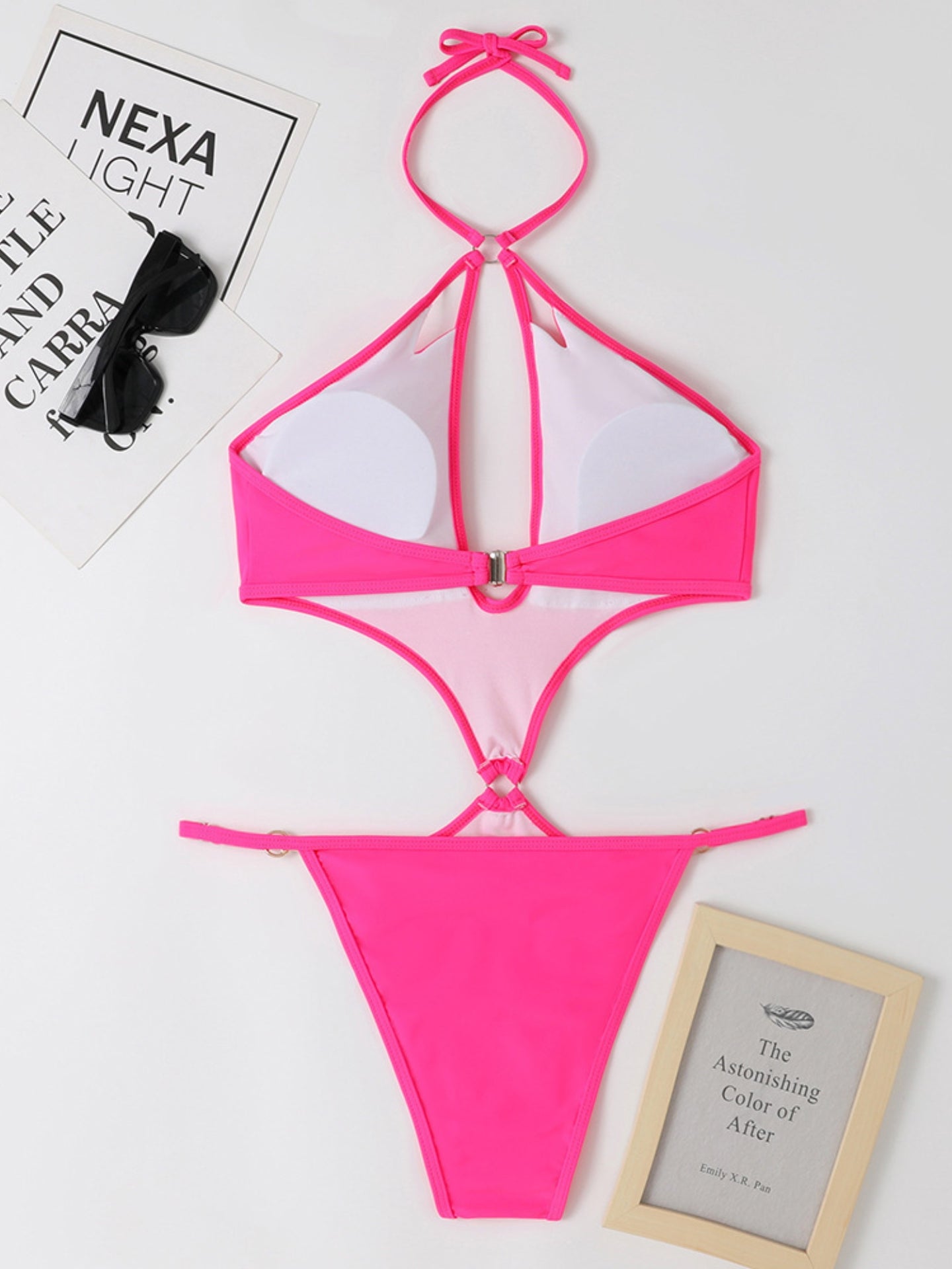 Chain-Link Cutout Halter Monokini
